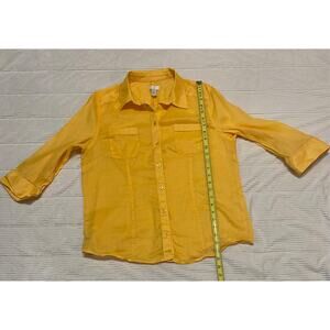 size 2 Chicos button up top color yellow